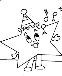 star singing coloring page