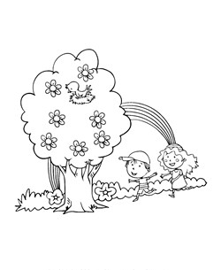 spring season coloring page