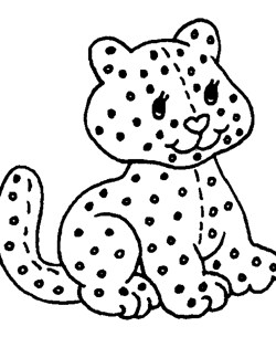 strawberry shortcake cat coloring page