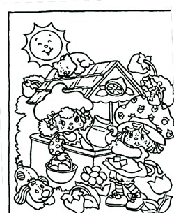 strawberry shortcake coloring page coloring page
