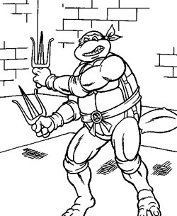 raphael teenage mutant ninja turtles coloring page