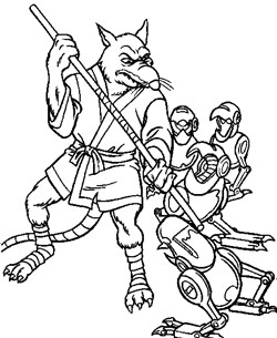 teenage mutant ninja turtles splinter coloring page