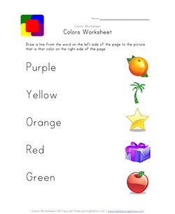 preschool colors sheet