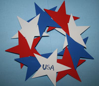 paper 4th of july wreath