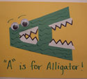 letter a alligator craft