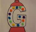 letter g craft - gumball machine