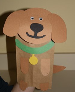 Paper Bag Puppet Dog Craft