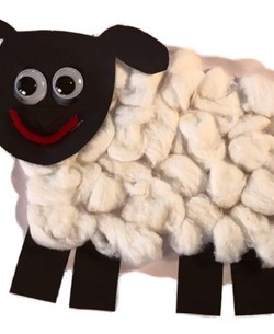 Cotton Ball Sheep Craft