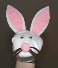 sock puppet easter rabbit