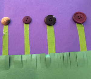 button flowers craft step 3