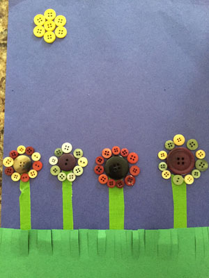 button flowers craft