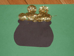 glitter pot of gold craft