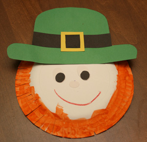 paper plate leprechaun craft