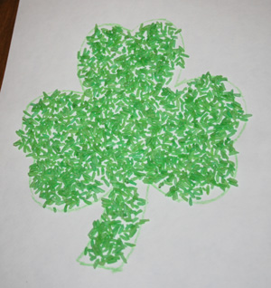 green rice shamrock craft