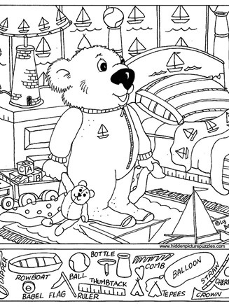 Hidden Pictures Baby Bear
