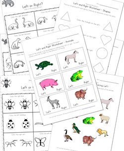 left right worksheets
