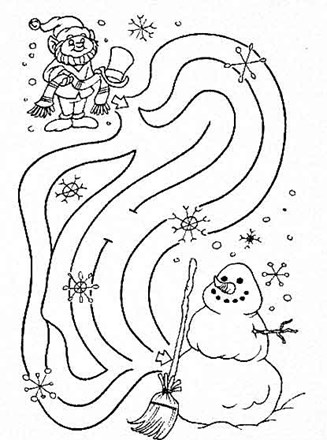 Easy Snowman Maze