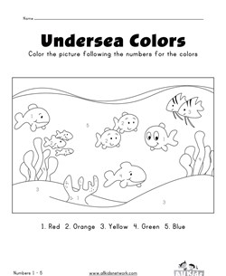 fish color by numbers worksheet