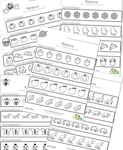 color the patterns worksheets