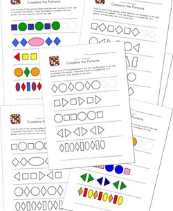 complete the patterns worksheets