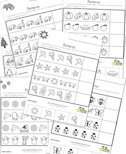 complete the patterns worksheets