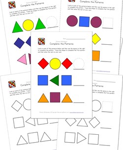 easy pattern worksheets