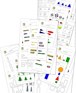 preschool size worksheets