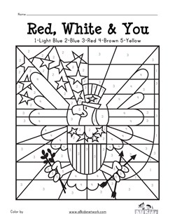 Patriotic Color by Numbers