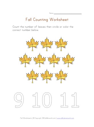 fall counting to ten