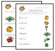 vegetable worksheets