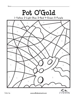 Pot of Gold Color By Numbers